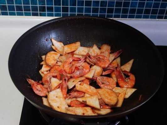 杏鲍菇炒虾的做法大全家常-杏鲍菇炒虾糕火腿的做法